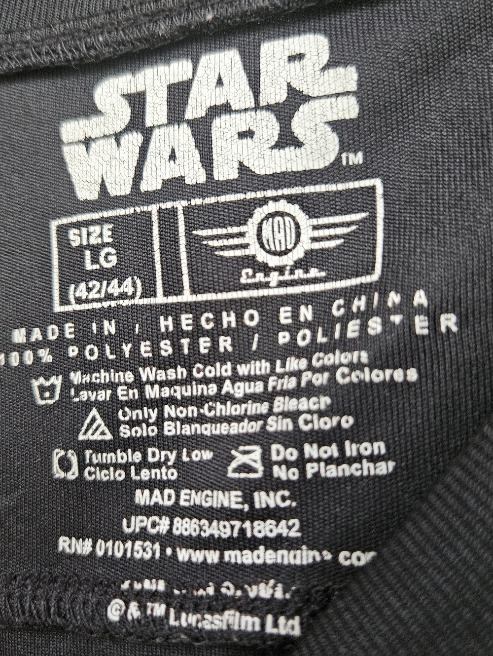 STAR WARS VADER JERSEY, #77, DARTH VADER JERSEY, Star Wars Darth Vader Jersey, - Picture 6 of 6